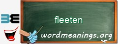 WordMeaning blackboard for fleeten